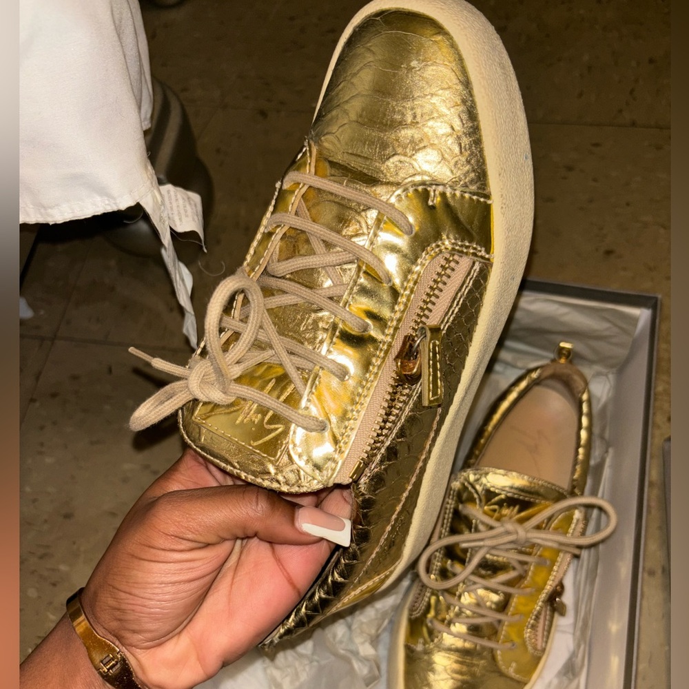 Giuseppe Zanotti Lo-Top SNAKESKIN Zip Ups